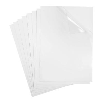 China A4 Quality Matte Self Adhesive Sticky Back Sticker Decorative Sticker 100 Sheets / White Glossy Label Printing Paper A4 Sheet for sale