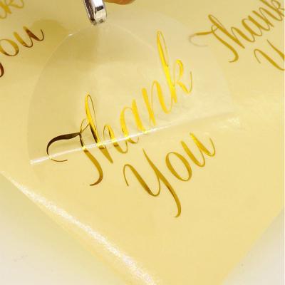 China Decorative sticker 500 pieces wholesale 1.5 inch luxury thank you sticker heart label from our small business for sale