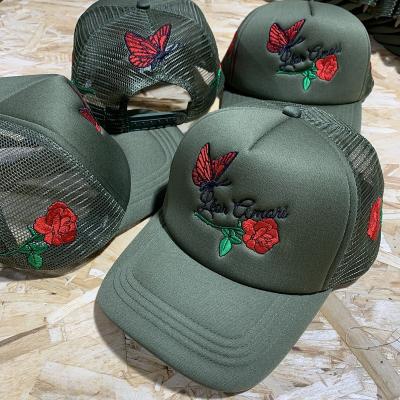 China Custom High Quality JOINT Embroidery Trucker Hats, Trucker Hats With Screen Printing Logo Plain Foam Trucker Hats for sale