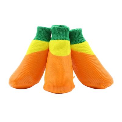 China Fashion New Viable Dog Silicone Rubber Pet Socks / Anti-skid Socks Pet Shoe Colorful for sale