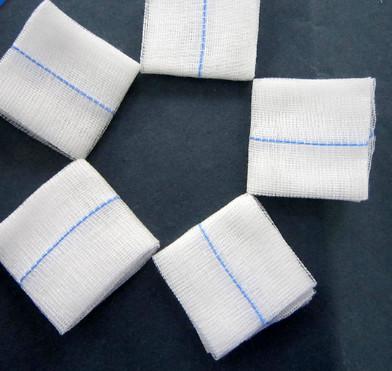 China Cotton Lap Sponge Medical Gauze Roll, Cotton Crepe Medical Gauze Blue Loop for sale