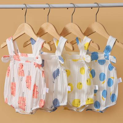 China Breathble Cozy Summer Baby Newborn Cotton Clothes Cute Toddler Infant Strap Rompers Overalls Jumpsuit Clothing Outfits 0-24M for sale