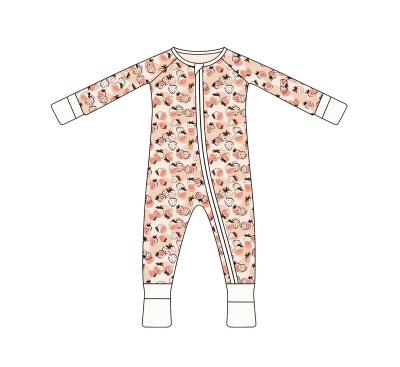 China Breathble Custom Newborn Baby Spandex Onesie Infant Organic 95% Bamboo Rompers Cozy 5% Clothes Toddler Pajamas Sleepwear Clothing For Baby for sale