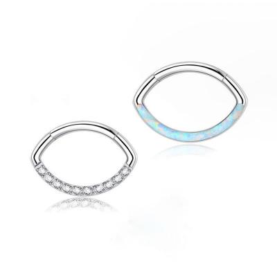 China Fashionable Wholesale Custom Made G23 Women Earring Titanium Metal Band Draping Rings Indian Septum Nose Body Piercing Jewelry for sale