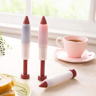 China 2021 Viable Hot Selling Silicone Food Tubing Nozzles Pastry Baking Tools Decorating Pen For Cake for sale