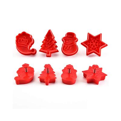 China 2021 New Design Viable Hot Selling Food Grade PP DIY Tools 4pc Plastic Cookie Cutter Set for sale