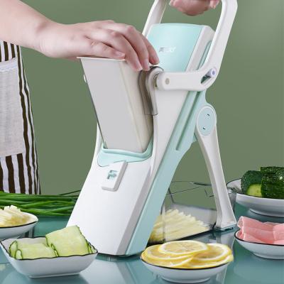 China Metal Kitchen Food Tools and Instruments 5 in 1 Manual Multifunctional Meat Cutter Slicer Vegetable Lemon Cleaver for sale