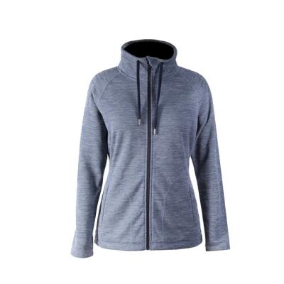 China 100% Polyester Womens Zipper Jacquard Fleece Full Sheath Long Jackets With Collar for sale