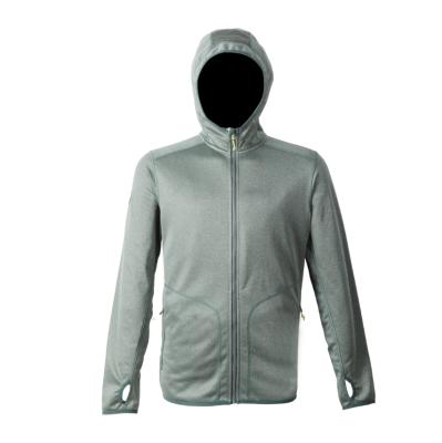 China Polyester Mens Full Zipper 100% Recycled Polyester Long Sleeves Jackets With Hoodie for sale