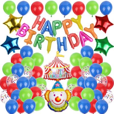 China Luxury Circus Balloons Set Cartoon Clown Hat Balloons Theme Birthday Party Decoration Layout Balloons for sale