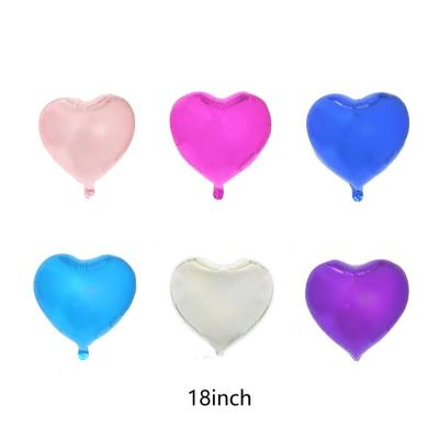 China Luxury Love Balloons Solid Color 18 Inch Peach Heart Festival Wedding Aluminum Foil Board Light Weight Balloons for sale