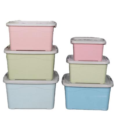 China 23 Liters High Quality Viable Wholesale Plastic Box Multi Purpose Stackable Plastic Bins Storage Bins for sale