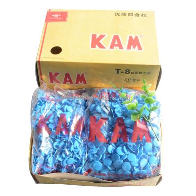 China Cheap Price Viable KAM Brand T8 Snap Fasteners Size 22 KAM Snap Fasteners 60 Colors In Stock for sale