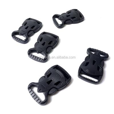 China 25MM KAM Monster Shape Side Release Plastic Buckles For Backpack Fasten Black Quick Release Buckle For Bag Belt for sale