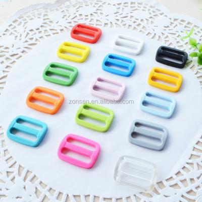 China 25MM KAM Plastic Wholesale Plastic Tri-slip Buckle 25MM Slide Buckle for backpack belt or tie 28 colors in stock for sale