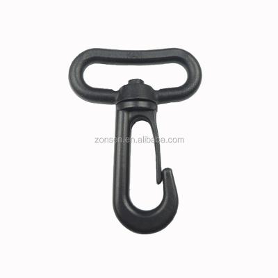 China 31MM Plastic KAM Plastic Black Snap Hook 360 degree plastic rotation hook for belt strap or luggage backpack 4 colors in stock for sale