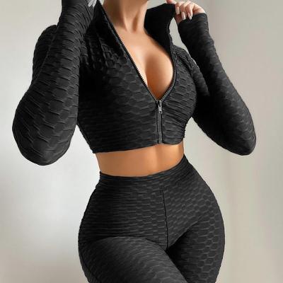 China 2021 Breathable Seamless Fitness Women Plus Size Hip Lifting Yoga Sweat Suit Sport Wear for sale