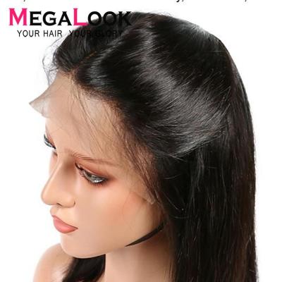 China Megalook Silky Straight Straight Wave Full Wave Cuticle Aligned Unprocessed Indian 13*4 Lace Frontal Hair Wigs for sale