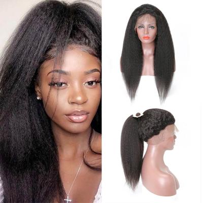 China Most 360 Yaki Products Grade 9A Diagram Human Hair Straight Curly Yaki Frontal Human Hair Extensions 360 Lace Closure Wig for sale