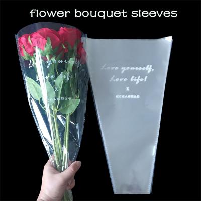 China Y Shape Fresh Flower Wrapping Sleeve Opp Flower Bouquets Sleeves Kraft Paper Te koop