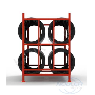 Cina Oem Odm Steel Wheel Racks Car Tire Display Rack Stackable Motorcycle Spare Tyre Rack in vendita