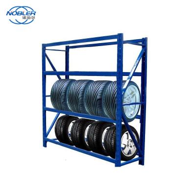 China Powder Coating Metal Tire Stacking Rack System Detachable For Forklift Te koop