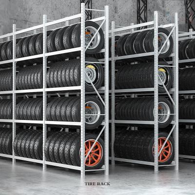 China Warehouse Tyre Racking Tire Rack For Storage Collapsible Te koop