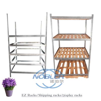 China Metal Boltless Rivet Storage Flower Display Rack EZ Racks 1310mm for sale