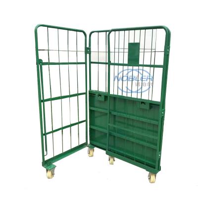 China Warehouse Storage Cage, Butterfly Cage Tire Frame Free Folding With Casters Te koop