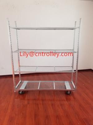 China 1600*500*1900MM Q235 Pallet Rack Danish Flower Trolley for sale