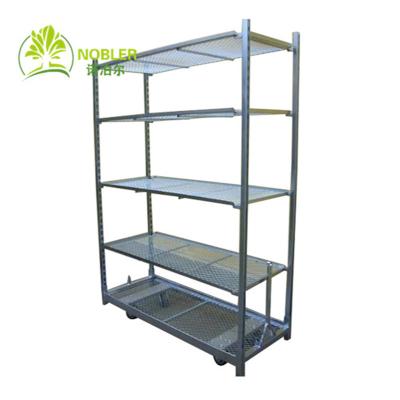 China Shopping 100kg/Shelf PP Wheel Q235 Nursery Plant Carts for sale