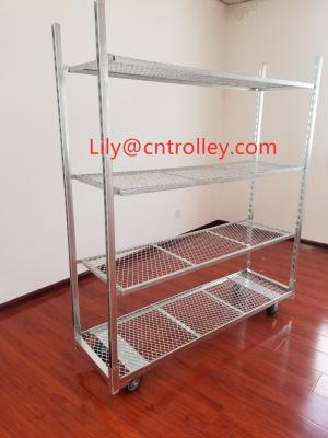 China Welding Mesh Layers Danish Container Ez Racks Dutch Flower Cart Powder Coated for sale