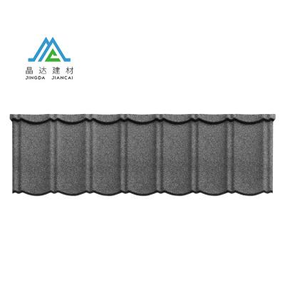 China Environmental Friendly 30 Years Quality Warranty Long Time Lightweight Construction Stone Coated Bond Type Metal Roof Tiles for sale