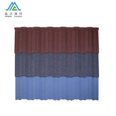 China Popular Wind Resistance Kenya Stone Coated Roof Tile Metal Tile Shingle Price for sale