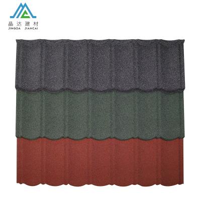 China Anti-Corrosion Red Stone Coated Wholesale Corrugated Metal Roofing Sheet , Eaves Tiles Metal Roofing Material for sale