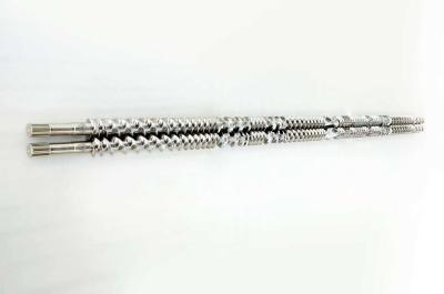 China Twin Screw  Extruder Granulator Accessories Meshing Covey Screw Parts From 12mm - 300mm for sale