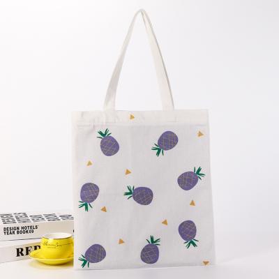 China Custom Tote Shoulder Bag Canvas Cotton Shopping Fruit Cloth Wholesale High Quality Print Casual Organic Zipper Girl Travel Beach Bag for sale