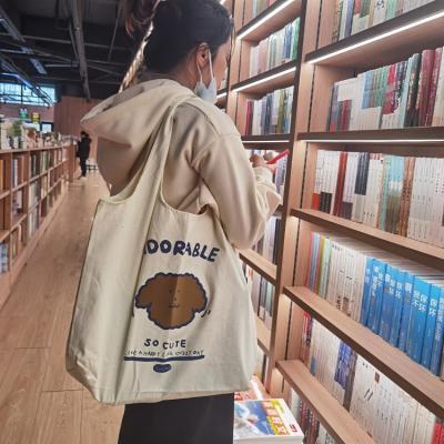 China Promotional Hot Literary Cotton High Quality Sale Japanese Style Canvas Shopping Bag Students Large Capacity All-match Handbag Tote Bag for sale