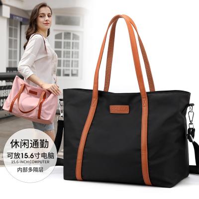 China High Quality Stretching Fashion Women Ladies Tote Bag Luxury Nylon Handbag Pink Laptop Purse Work Shoulder Bags 2022 New Products for sale