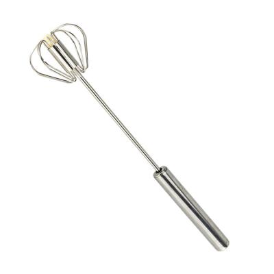 China Kitchen Applicance Kitchen Tool Stainless Steel Egg Beater Rotary Egg Cooking Mixer Turning Semi-automatic Egg Beater for sale