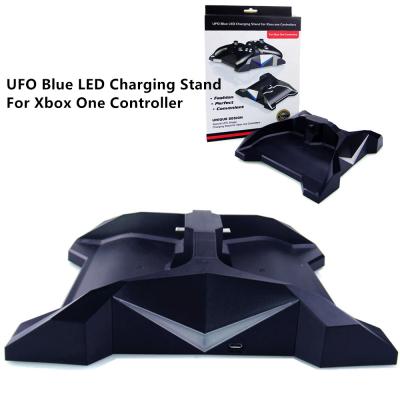 China Special UFO shape Blue LED Dual Charging Station Charger dock stand for Xbox One Controller for sale