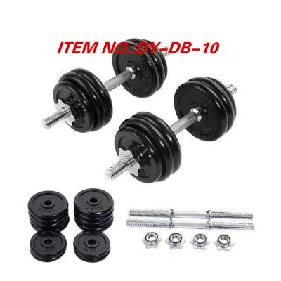 China Fitness Equipment Application High Quality Adjustable Black Paint Cast Iron Dumbbell Set Size: 10kg/15kg/20kg/25kg/30kg for sale