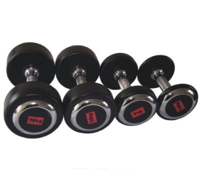 China Rubber Covered Dumbbell Fixed Rubber Dumbbell With Steel for sale