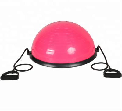 China Durable Eco Friendly Yoga Exercise Half Yoga Balance Ball With Resistance Bands And Pump for sale