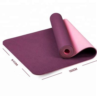 China Soft Strip Double Color Eco - Friendly Exercise Yoga Mat With Custom Logo for sale