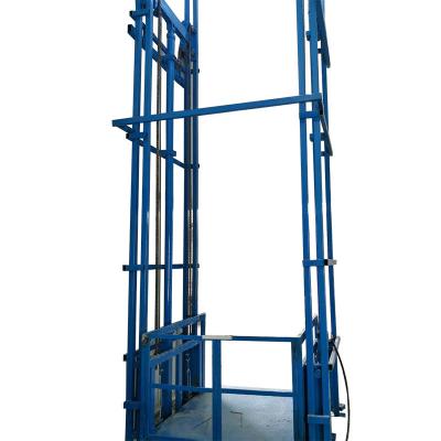 China Low Noise and H Guide Steel Warehouse 500kg Steel Warehouse Freight Lift Low Noise 8m Electric Hydraulic Goods Motorized Guide Rail Basement DIY Lift Table Platform for sale