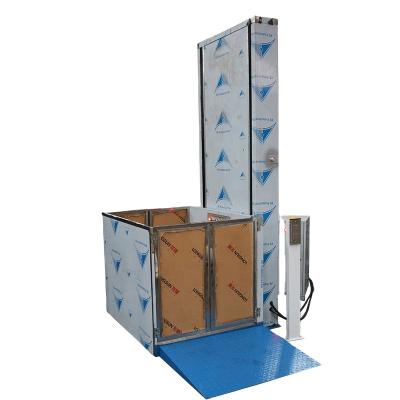 China SevenLift hydraulic outdoor vertical home wheelchair platform lift 3-10m lifting height 300kg load 3 floor lift cheap residential lift small home lift with the cabin for sale