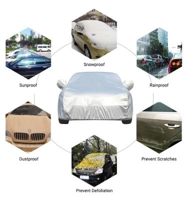 China Multifunctional Anti Sunlight Large Auto Snow Car Cover Waterproof And UV Proof Car Cover PEVA PP Material Cotton For All Weather for sale