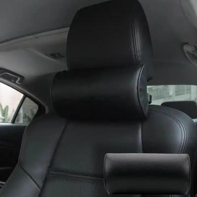 China Protect Car-styling Car-styling Leather Neck Headrest Safety Neck Support Headrest Pad Headrest Pad Car Seat Auto Neck Pillow Comfortable Traveling Pad for sale