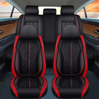 China Protect Original Car Seat Covers PU Leather Seat Covers Full Set Front Rear Seat Cushion Cover Universal Mat Protector for sale